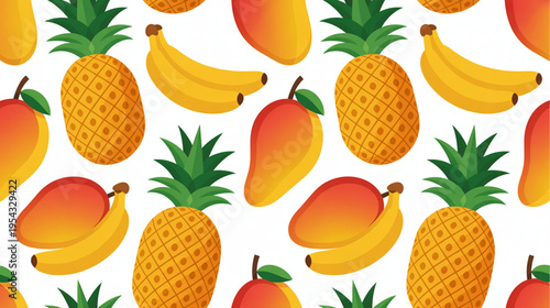 Vector fruit icons set
