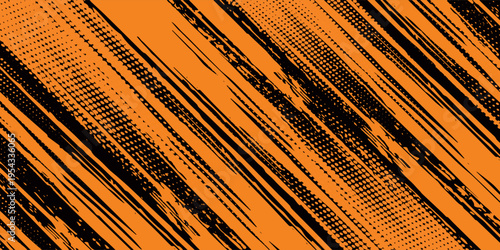 orange black brush Car sticker wrap pattern banner abstract sporty lines black orange color combination grunge brush modern pattern racing motorsport design.vector illustration. eps 10