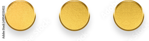 Quadro su tela Golden 3D ellipsis dots icon for more options and menu settings