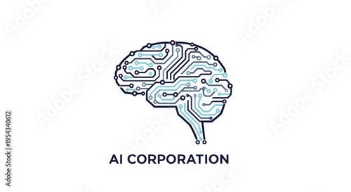 Artificial Intelligence Brain Network Concept - Digital Technology