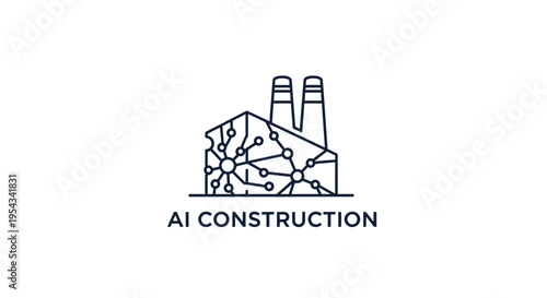Artificial Intelligence in Modern Building Industry Concept