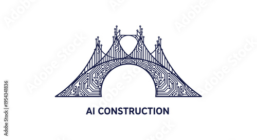 Artificial Intelligence Construction Concept - Digital Architecture