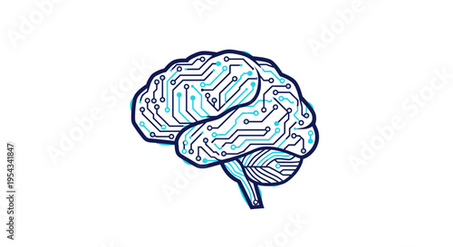 Artificial Intelligence Brain Network Concept