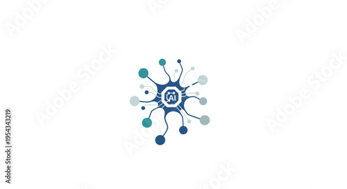 Artificial Intelligence Network Connection Concept