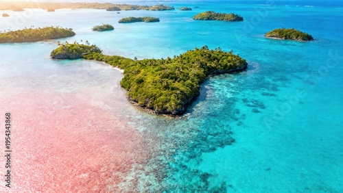 Tropical Paradise: Aerial View of Island Oasis