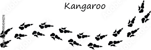 Kangaroo Footprint Silhouette Vector – Animal Paw Print Track Icon EPS
