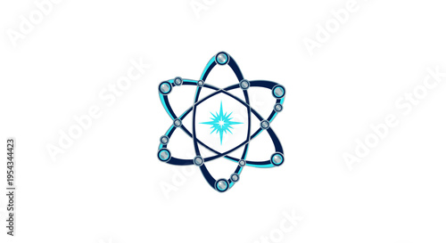 Atomic Structure Model, Science and Technology Concept