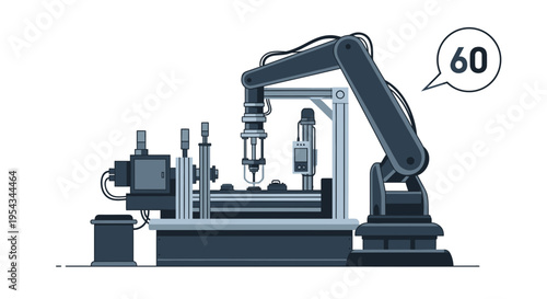 Automated Industrial Robotic Arm Manufacturing Process