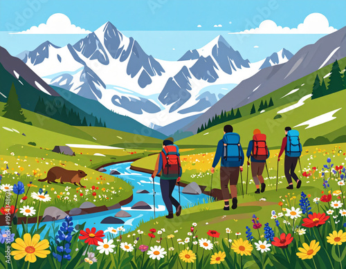 Hiking Alpine Meadow