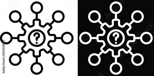 complexity Two-tone version in black and white background