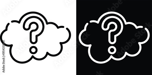 uncertainty Two-tone version in black and white background