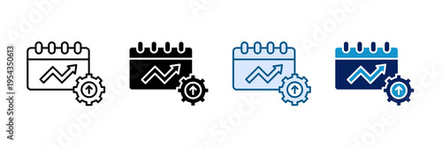 Rollout Plan Icon Set Multiple Style Collection