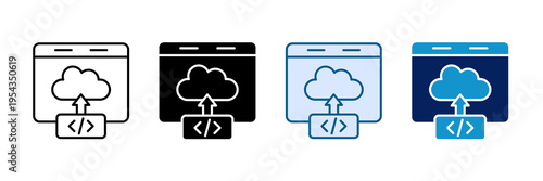 Deployment Tool Icon Set Multiple Style Collection