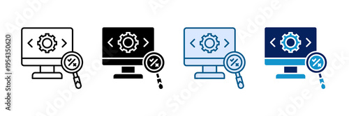 Feature Testing Icon Set Multiple Style Collection