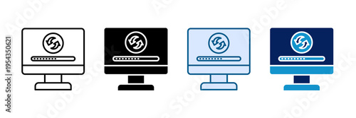 Version Update Icon Set Multiple Style Collection