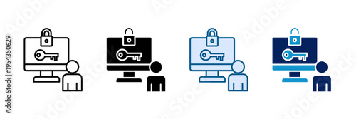 User Access Icon Set Multiple Style Collection