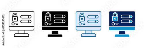 Permission Panel Icon Set Multiple Style Collection
