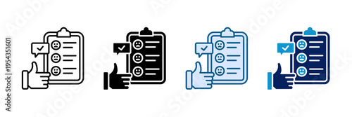 Feedback Form Icon Set Multiple Style Collection