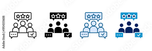 Testimonial Icon Set Multiple Style Collection