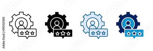Service Rating Icon Set Multiple Style Collection