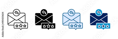 Feedback Mail Icon Set Multiple Style Collection