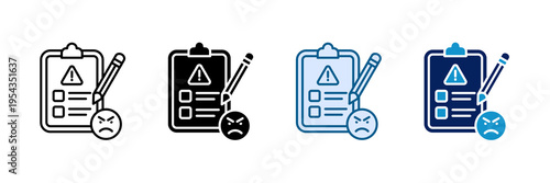 Complaint Form Icon Set Multiple Style Collection