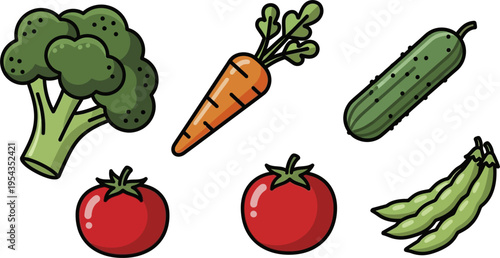 set of vegetables