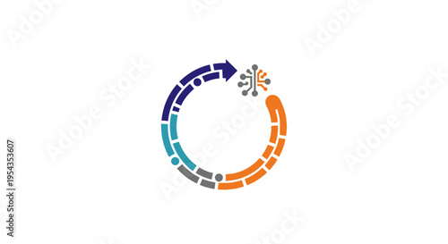 Circular DNA Replication Process with Molecular Components