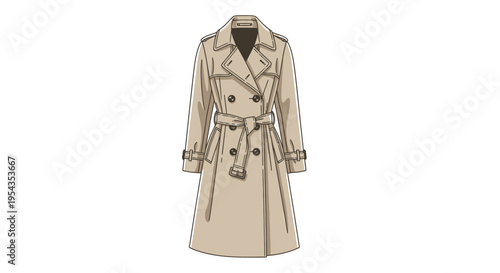 Classic Beige Trench Coat, Fashionable Outerwear for Women