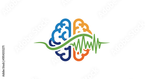 Brain Health Connection, Neural Network and Vital Signs Concept