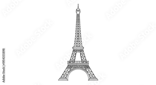 Eiffel Tower Iron Lattice Structure Landmark.