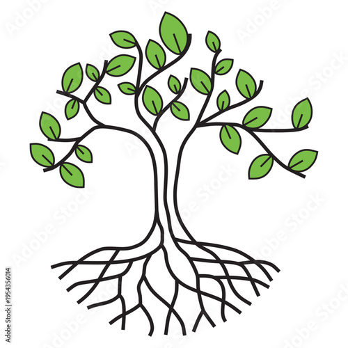 mangrove tree logo icon vector design

