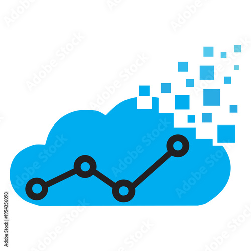 cloud technology logo icon vector design

