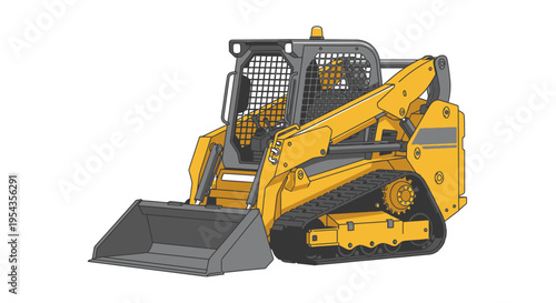 Compact Track Loader Machine for Construction and Landscaping Work