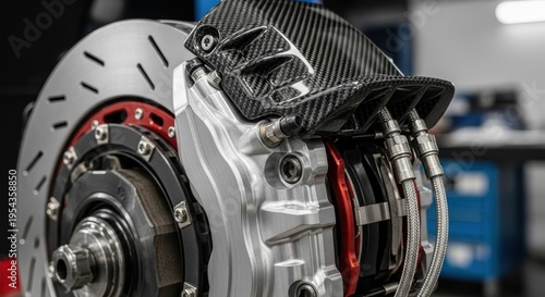 High performance car carbon ceramic brake disc and caliper