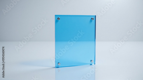 Wallpaper Mural Transparent Blue Acrylic Photo Frame with Metal Screws Torontodigital.ca