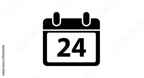 Calendar Day Twenty Fourth Icon.