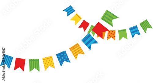 Colorful pennant banner flags decoration.