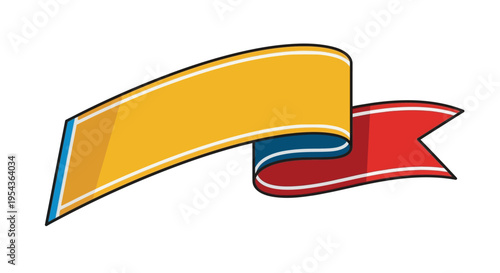 Colorful ribbons and banners symbol.