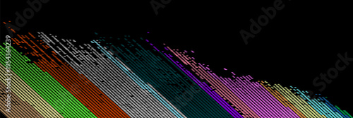 Colorful polka dots seamless pattern on black background. Pleasing classic colorful polka dots textile pattern. Seamless scattered confetti fall chaotic decor. Abstract vector illustration.