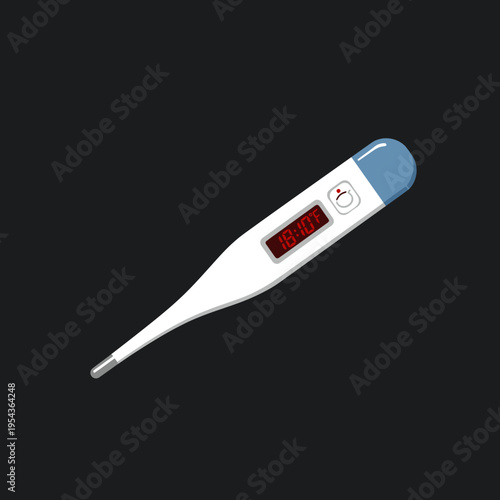 Digital Thermometer with Blue Cap and Probe.