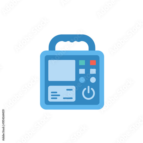 Portable Defibrillator Medical Device Equipment.