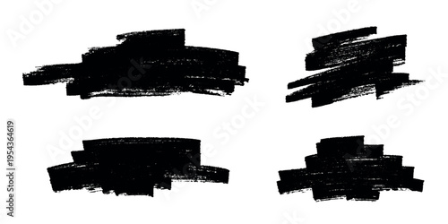 Set of brush paint stroke texture swatch Hand painted background Ink scribble dab clipart Paint smudge for tags and stamps design, beauty fashion poster