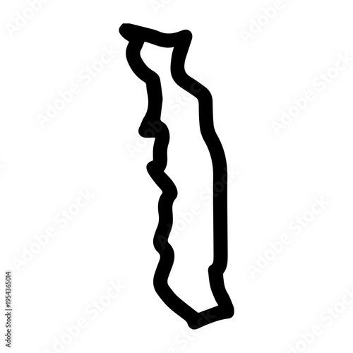 Togo - solid black silhouette map of the country