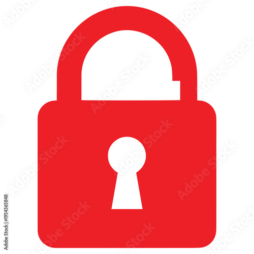 Secure lock icon with keyhole for safety and protection