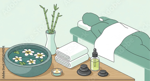Spa Day Serenity - A Relaxing Massage and Wellness Scene.