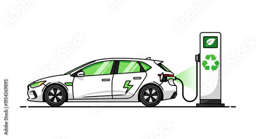 Electric Car Charging Station.