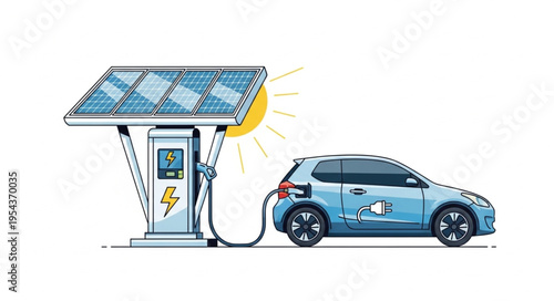 Electric Car Charging Station Solar.