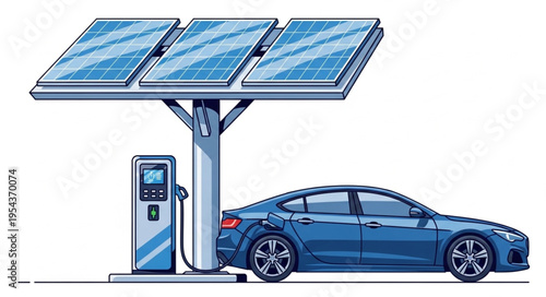 Electric Car Charging Station Solar.