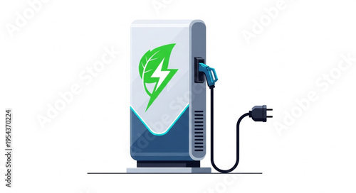 Electric vehicle charging station.